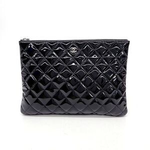 Chanel Patent Clutch New Medium
